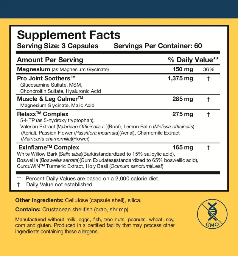 Researched Nutritionals Soothe & Relaxx - Soft Tissue, Muscle + Support Supplement - A Gentle Health Supplement for Calming Relief - Soothe Your Body + Mind (180 Capsules) Researched Nutritionals uk supplements