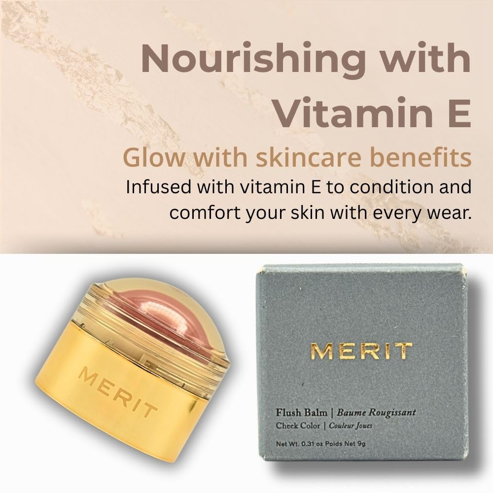 MERIT Flush Balm Cream Blush – Archival Cool Mauve | Hydrating Radiant Cheek & Lip Tint Stick with Vitamin E | Lightweight, Buildable, Vegan & Cruelty-Free Blush Merit uk supplements