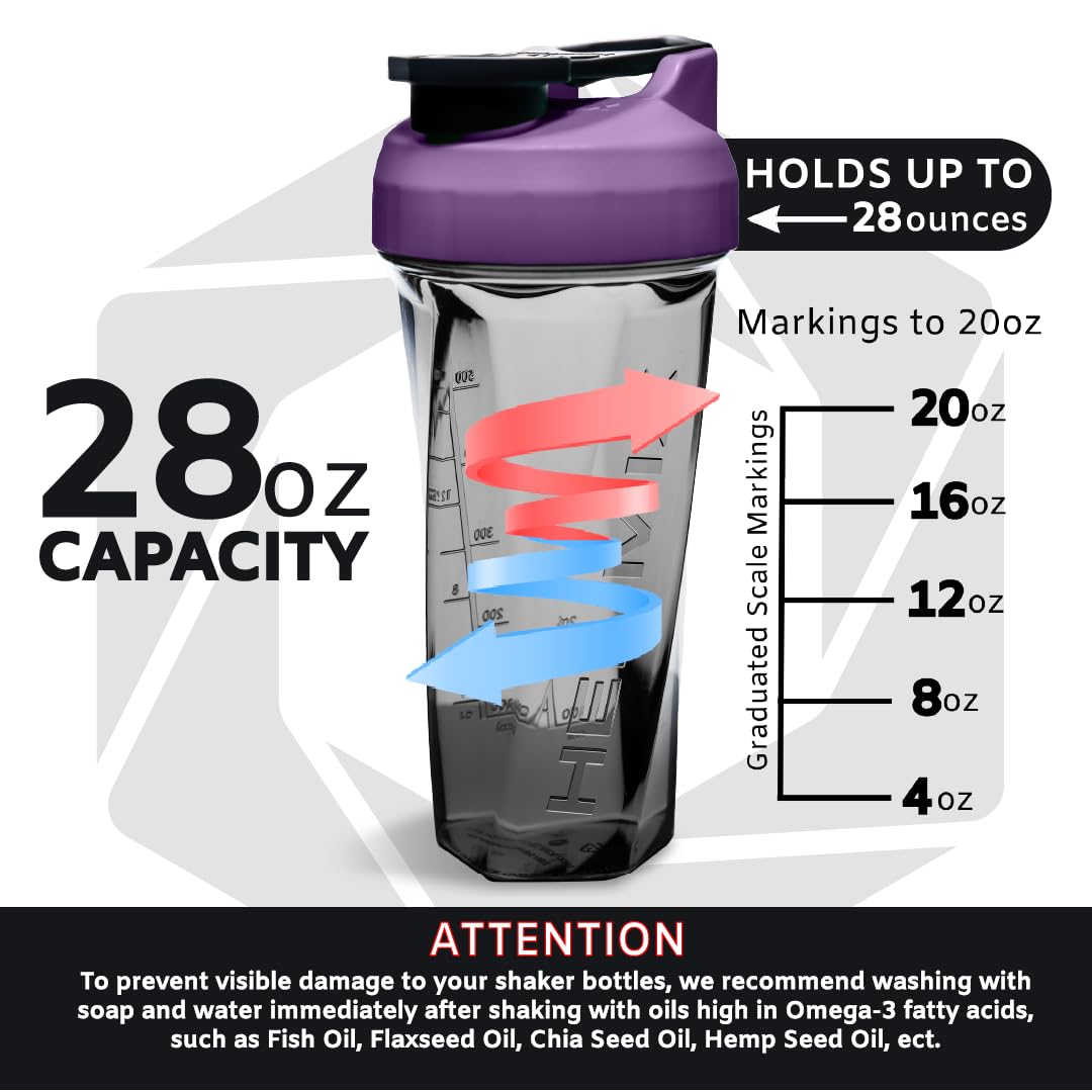 HELIMIX 2.0 Vortex Blender Shaker Bottle Holds upto 28oz | No Blending Ball or Whisk HELIMIX uk supplements