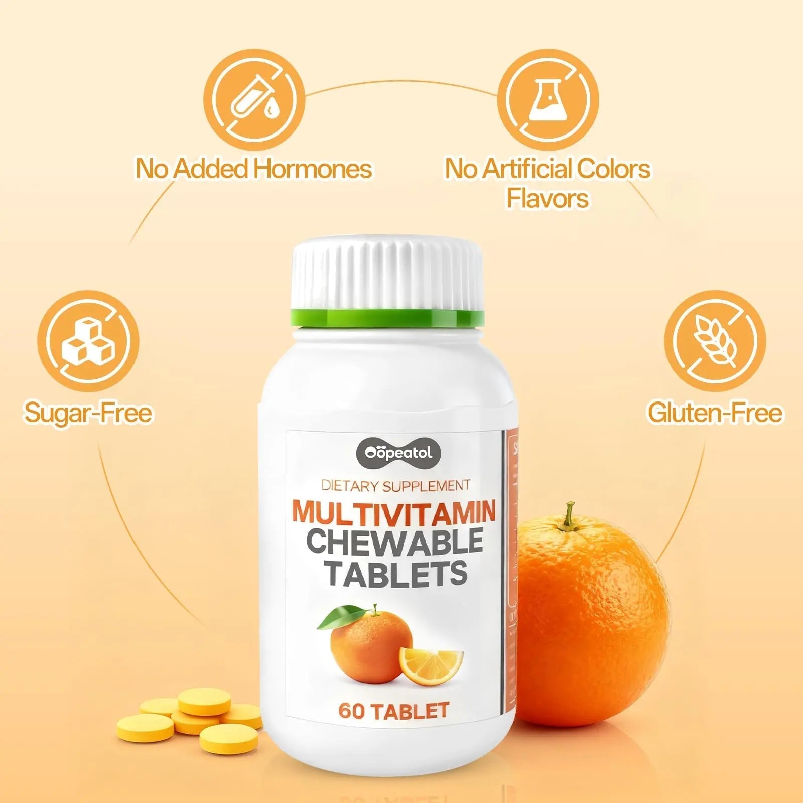 Oopeatol Multivitamin for Adults with Vitamin C, D3 & B Vitamins | Daily Increase Body Protection, Energy & Bone and Joint Equilibrium and Health | Oopeatol uk supplements
