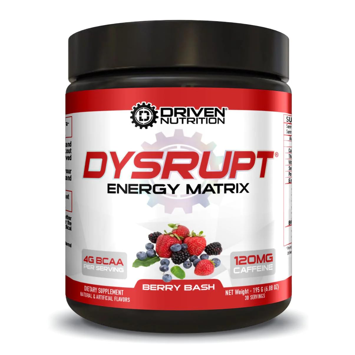 Driven Nutrition DYSRUPT: BCAA + Caffeine with Electrolytes: Sugar & Gluten Free Supplement Driven Nutrition uk supplements