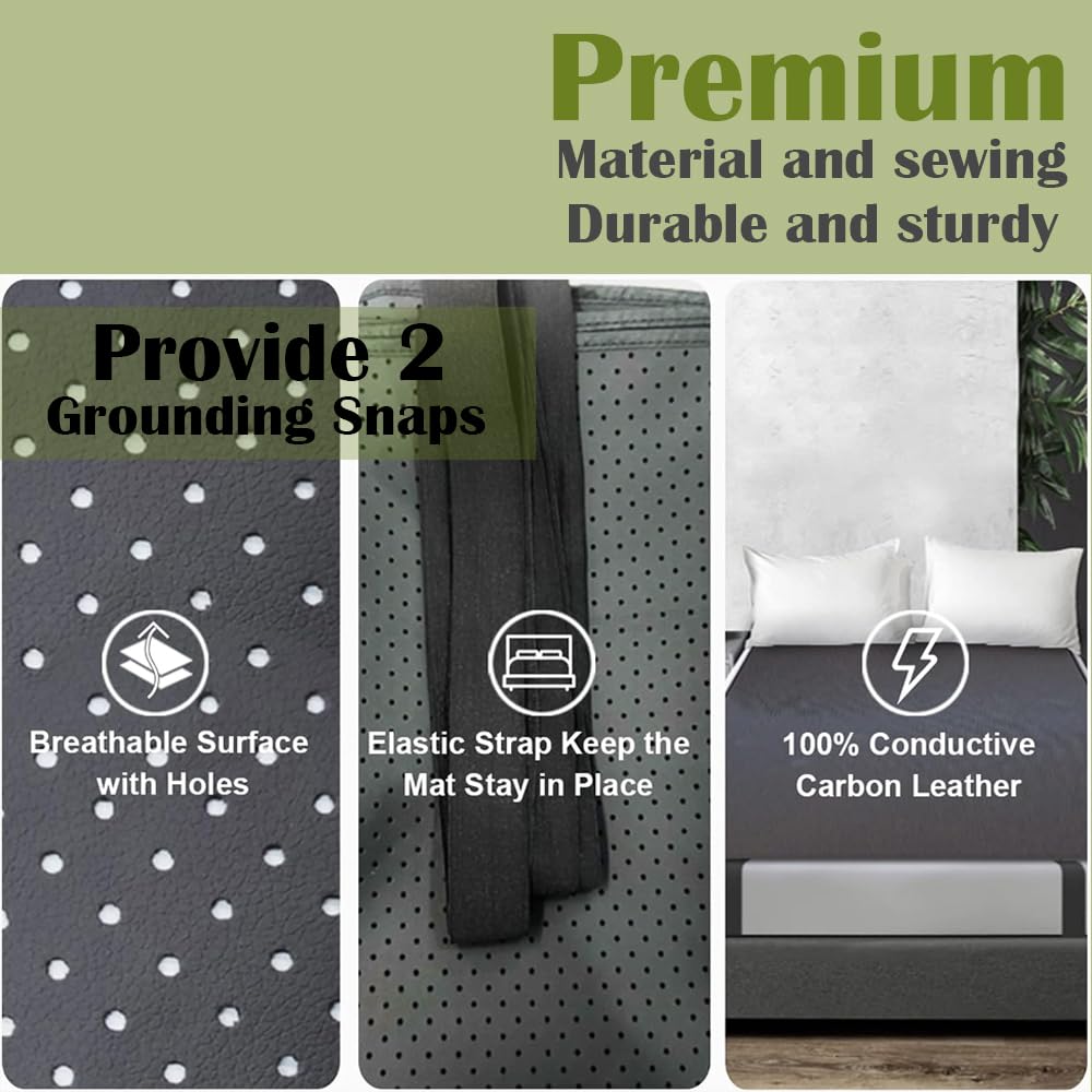 Grounding Mat for Sleeping, Grounding Sheet forBed, Earth Mat Connected for Pain Relief FOPPON uk supplements