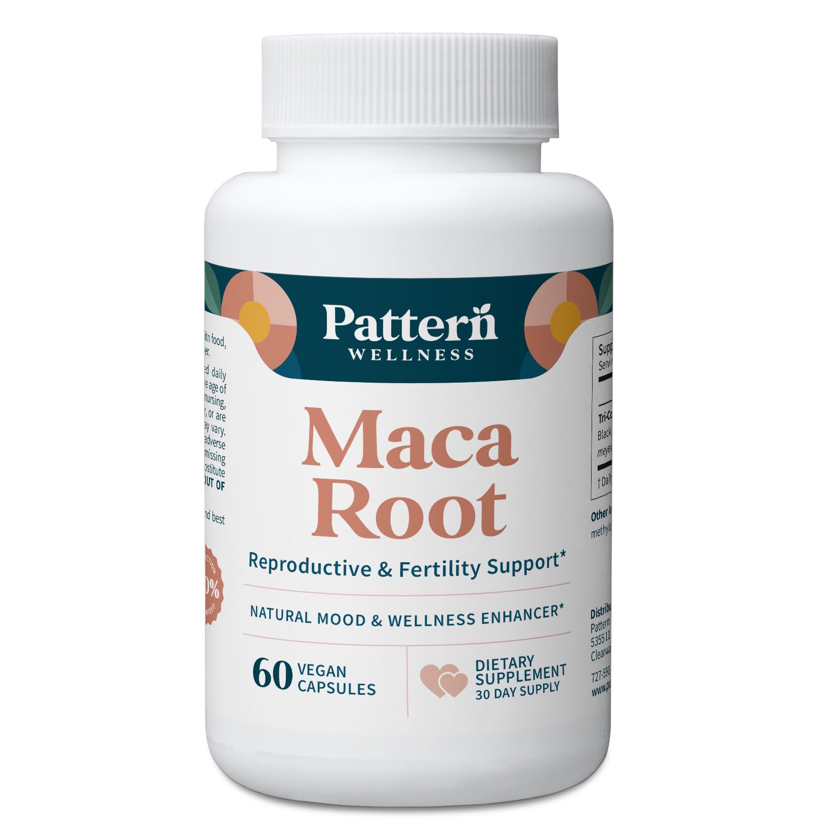 Pattern Wellness Maca Root Extract 20:1-500mg Per Serving – for Men & Women – Tri-Color Black/Red/Yellow Blend – 60 Vegan, Non-GMO Capsules Pattern Wellness uk supplements