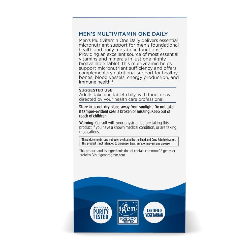 Nordic Naturals Men’s Multivitamin One Daily - Bone, Energy, & Blood-Vessel Support - Immunity Supplement - 20 Essential Nutrients - 30 Tablets - 30 Servings Nordic Naturals uk supplements