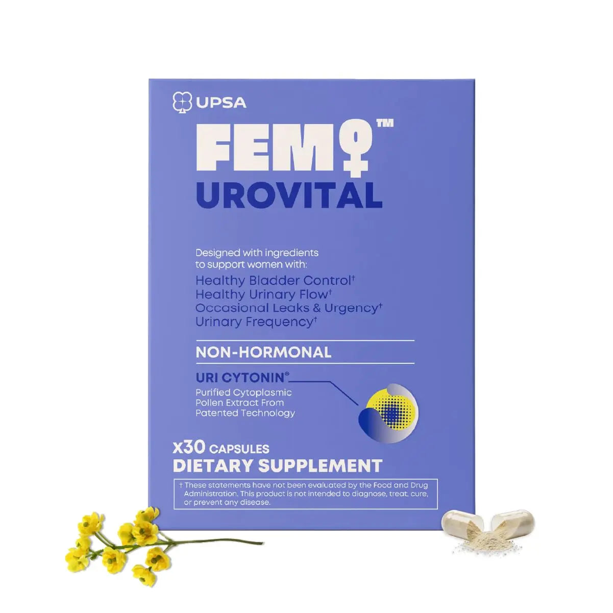 FEM Urovital Bladder Control Supplements - Overactive Bladder, Leakage & Urgency Relief - Non-Hormonal Urinary Tract Health Support for Women - 30 Capsules Upsa uk supplements