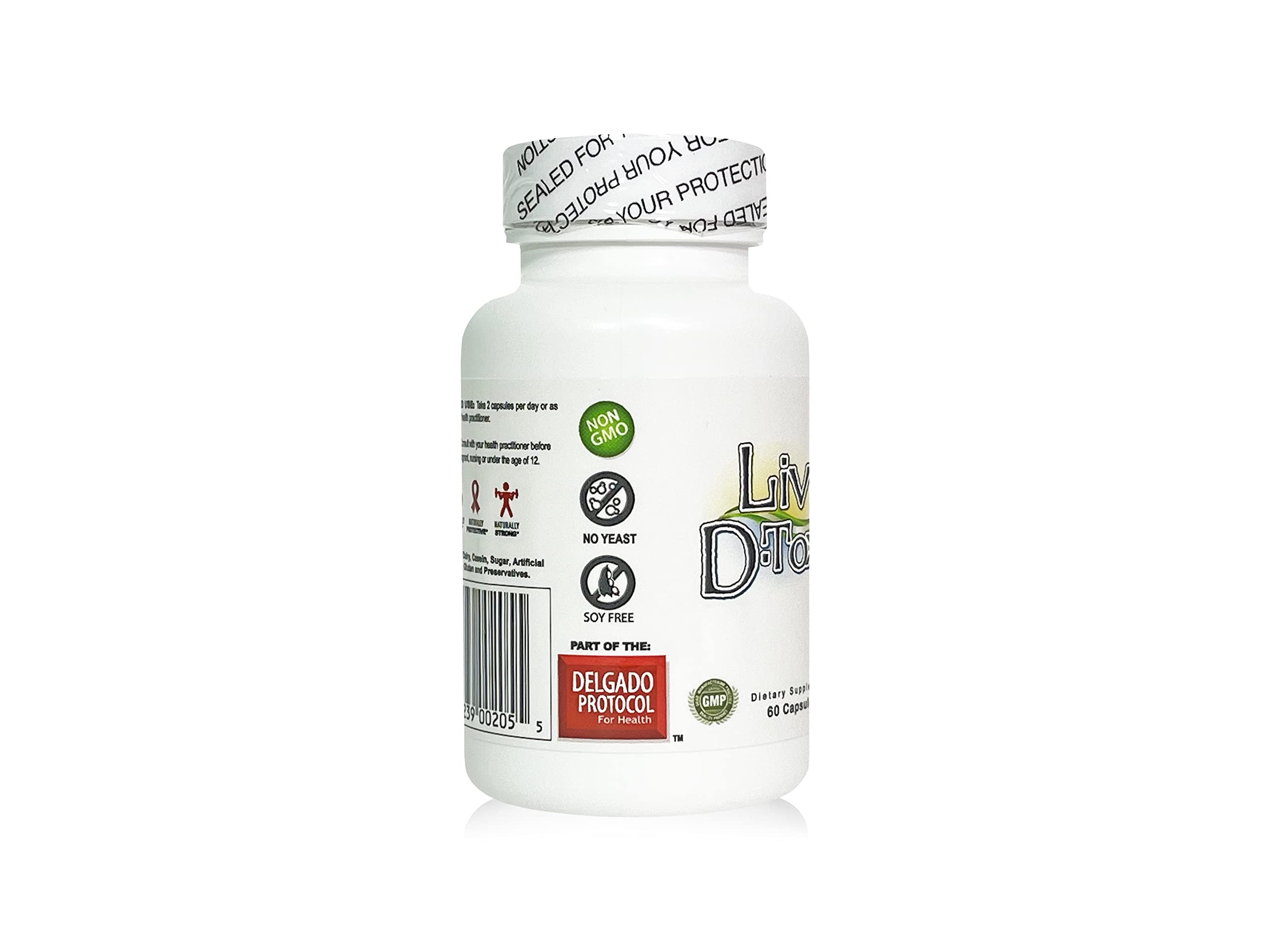 Liv D-Tox - 60 Capsules - Liver Detox and Cleanse Support Health Supplement, with Turmeric The Delgado Protocol for Health uk supplements