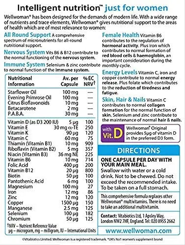 Vitabiotics Wellwoman Wellwoman 90 Tablets Wellwoman uk supplements