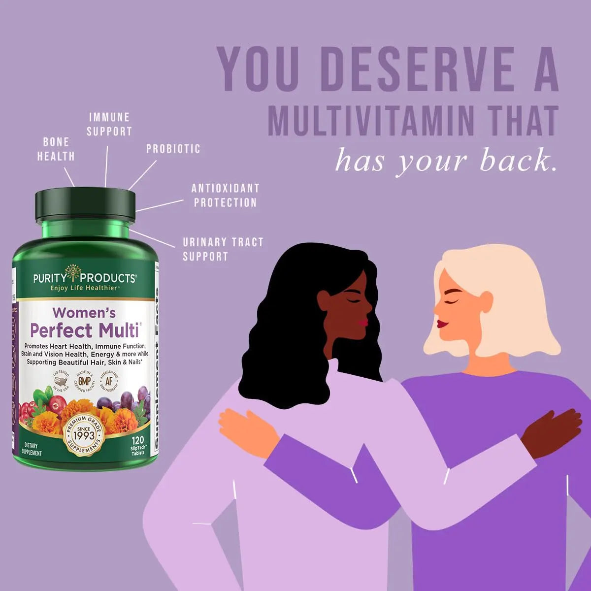 Purity Products Women’s Perfect Multi Balanced Multivitamin - Supports Urinary Tract Health, Immune, Bone + Muscle, Hair, Skin, Nails Purity Products uk supplements