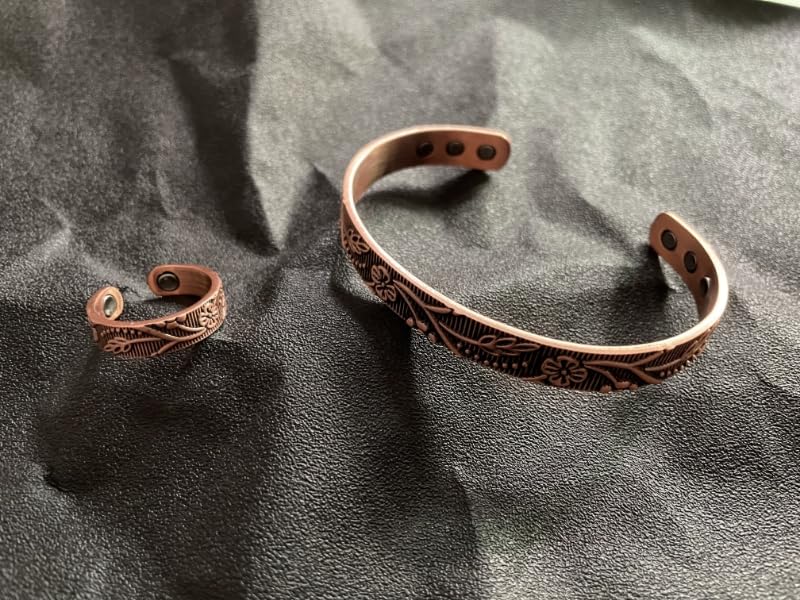 FASCIO Copper Bracelets and Copper Ring for Women Men,Adjustable Magnetic Lymphatic FASCIO uk supplements