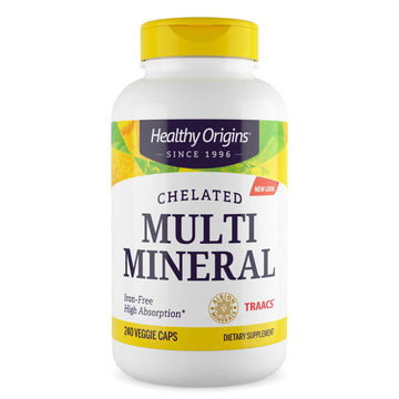 Healthy Origins Chelated Multi Mineral (Albion Minerals, Bioavailable, Non-GMO, Gluten Free), 240 Veggie Caps Healthy Origins uk supplements