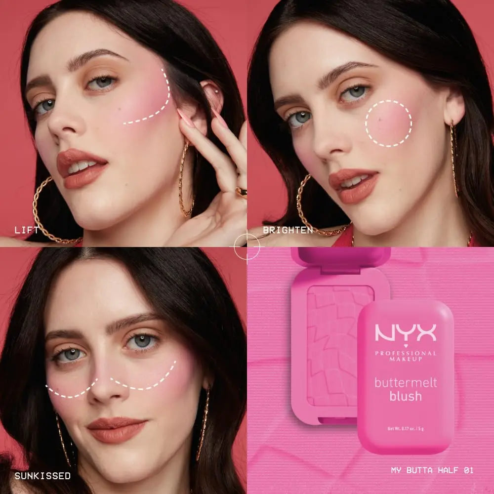 NYX PROFESSIONAL MAKEUP Buttermelt Powder Blush, Fade and Transfer-Resistant Blush, Up to 12HR Make Up Wear, Vegan Formula - For The Butta NYX PROFESSIONAL MAKEUP uk supplements