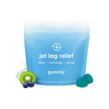 Jet Lag Remedy for Travel Gummies • No Jet Lag Pills Alternative • Travel Essentials • Support Adjustment to Time Zones and Circadian Rhythm • Delicious Tropical Berry Flavor • 20 Gummies 3-5 Trips Gummly uk supplements