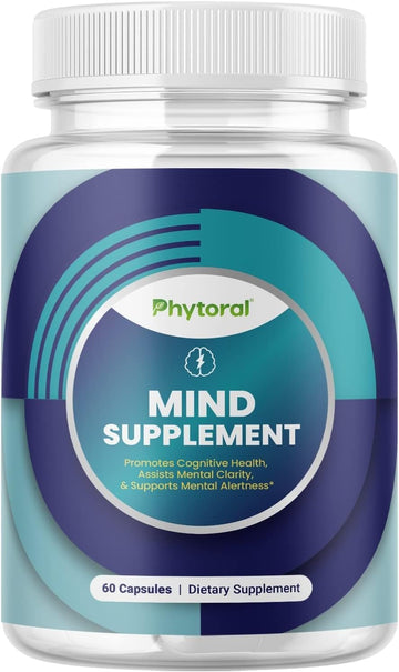 Nootropic Brain Supplement for Memory and Focus Enhancement - Vitamins for Brain Mental Health & Clarity - Cognitive Health Complex for Mind's Vitality & Mental Alert - 60 Count Phytoral uk supplements