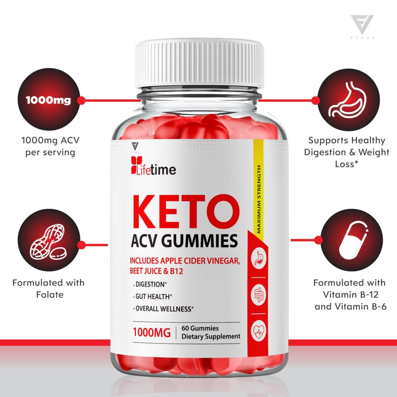 (3 Pack) Lifetime Keto Plus ACV Gummies Advanced Weight Loss AVC, Life Time Keto ACV Fyvus uk supplements