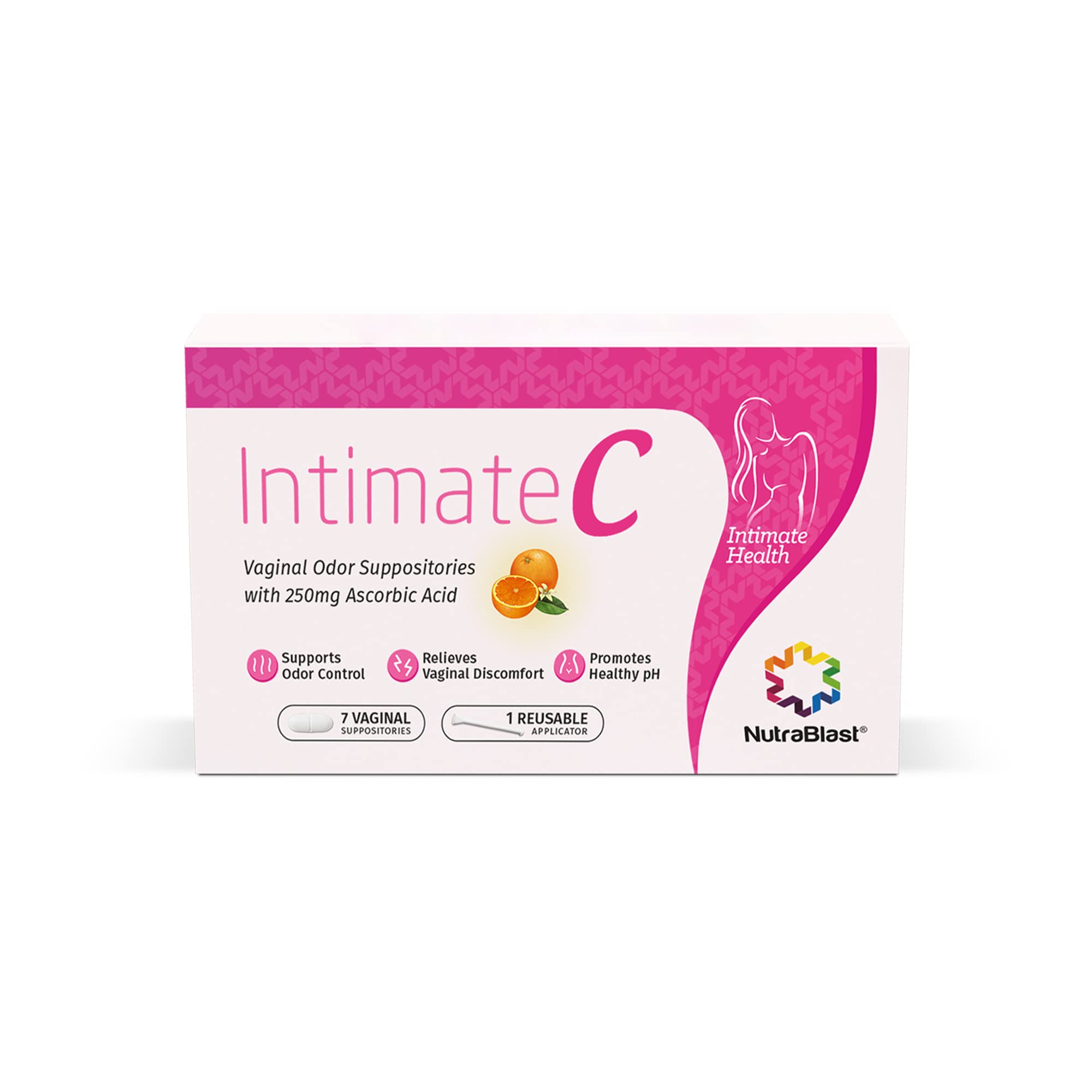 NutraBlast IntimateC Vaginal Odor Suppositories | 250mg Ascorbic Acid | Supports Odor Control NutraBlast uk supplements