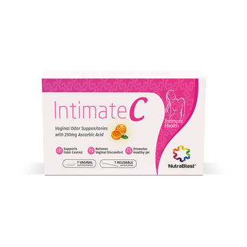 NutraBlast IntimateC Vaginal Odor Suppositories | 250mg Ascorbic Acid | Supports Odor Control NutraBlast uk supplements
