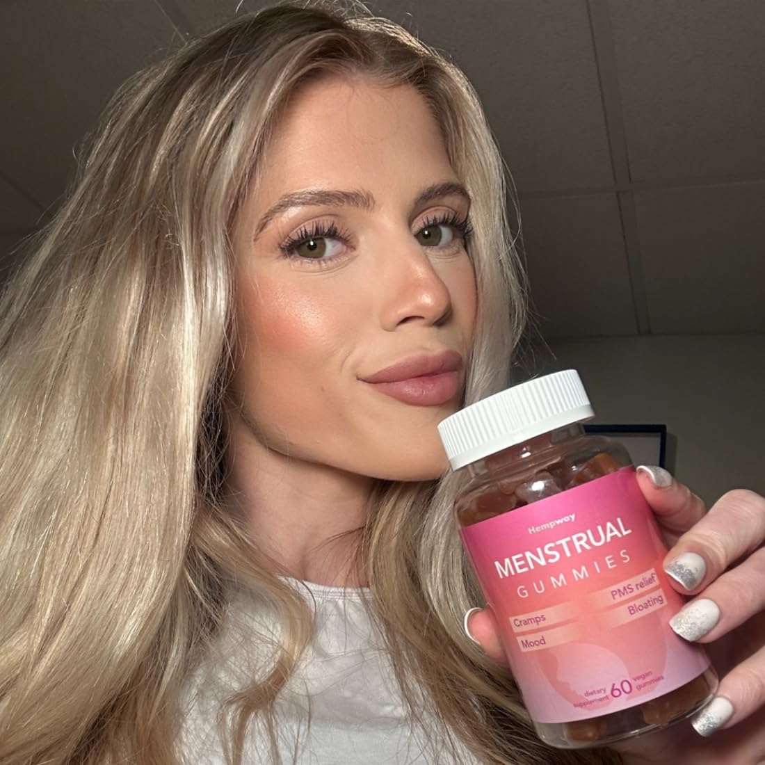 HEMPWAY Menstrual Gummies for Women May Help Support Bloating, Period Relief | Plant-Based | Cramp Bark, Magnesium, Chaste Berry | Vegan | Orange 60ct HEMPWAY uk supplements