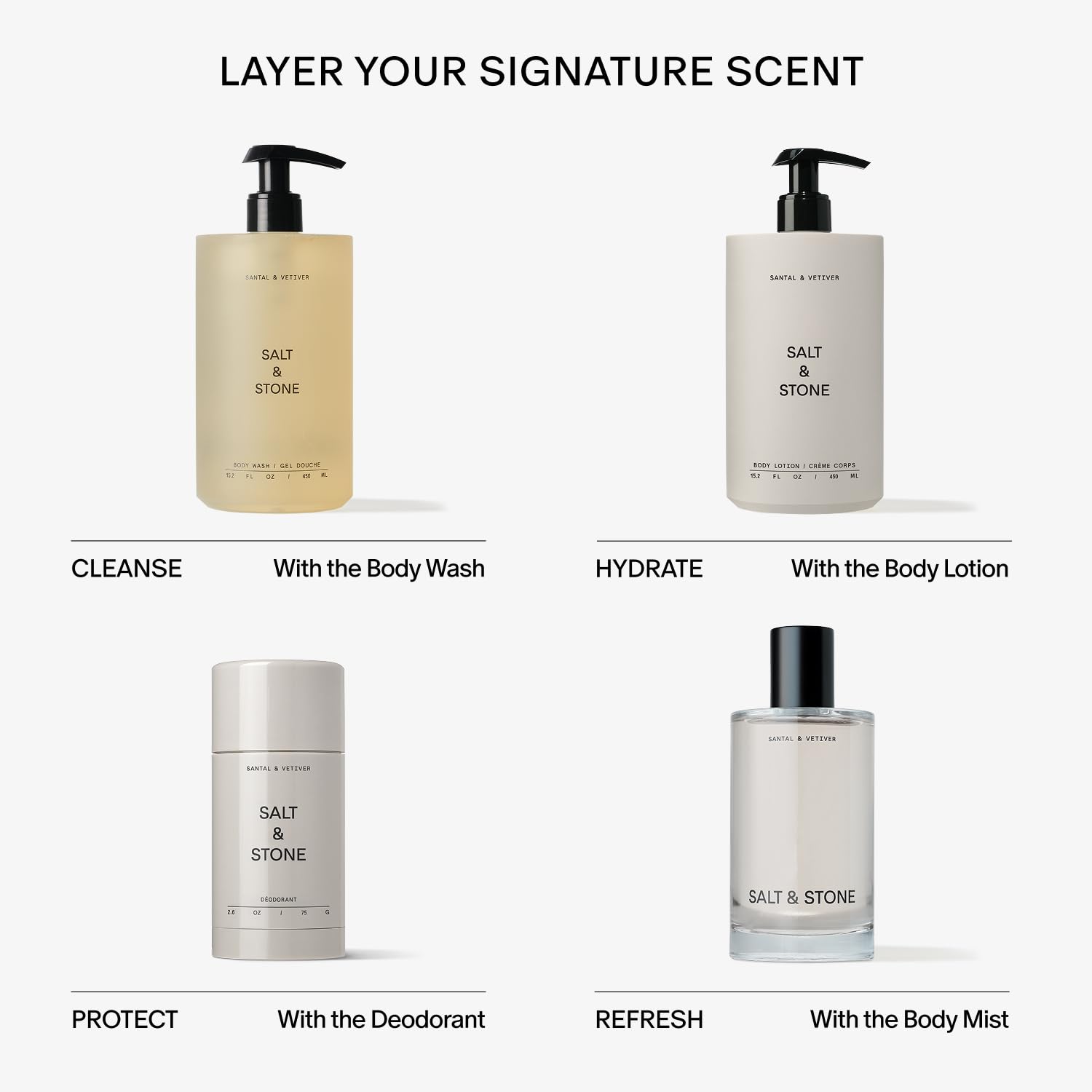 Salt & Stone Aluminum Free Deodorant | Extra Strength 48 Hour Protection for Women & Men | Made with Seaweed Extracts, Niacinamide & Prebiotics | Santal & Vetiver Salt & Stone uk supplements
