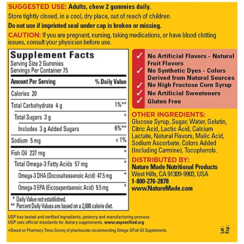 Nature Made Fish Oil Gummies, Omega 3 Fish Oil Supplements, Healthy Heart Support Nature Made uk supplements