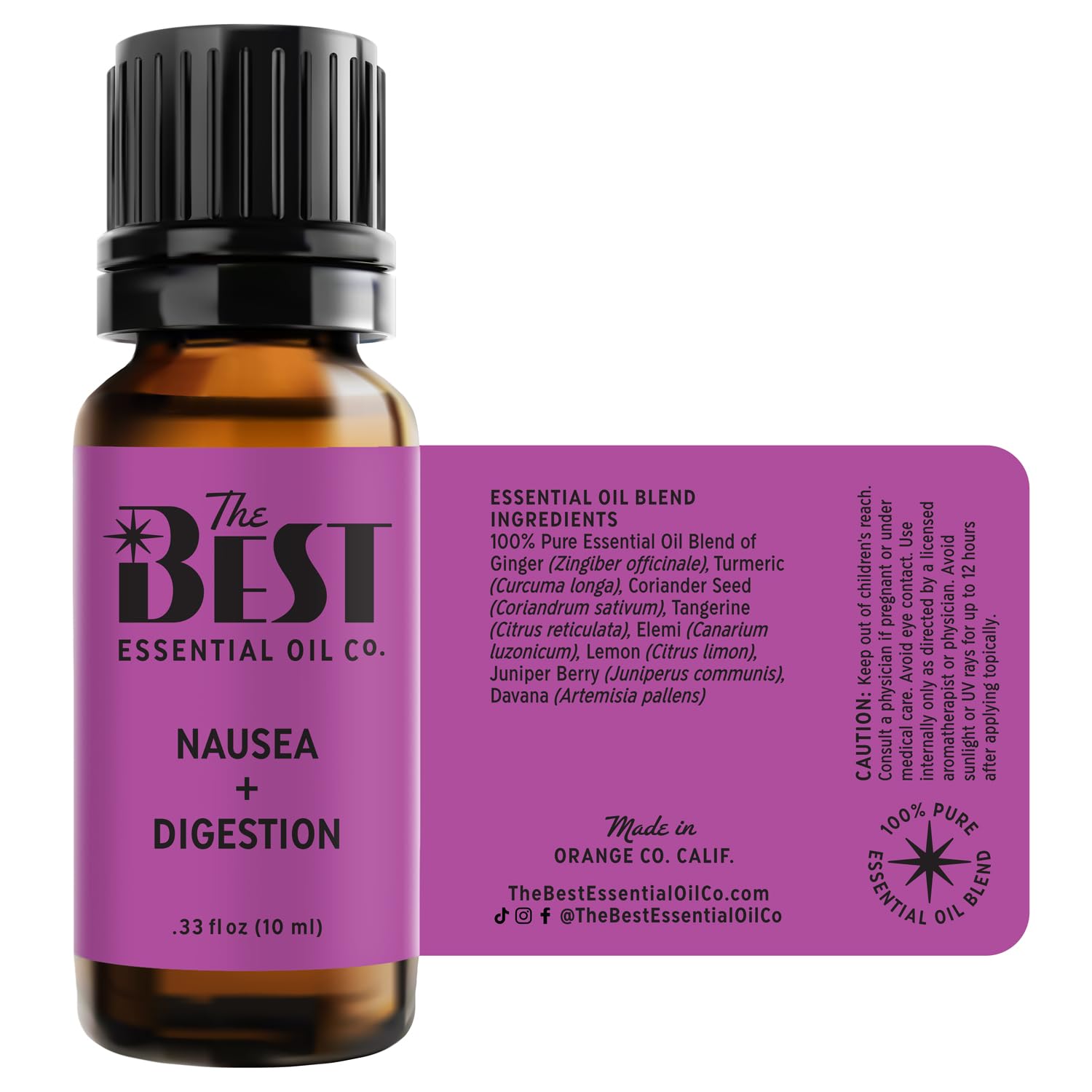 The Best Nausea + Digestion Essential Oil Blend- Premium Grade- 100% Pure & Natural for Aromatherapy The Best Essential Oil Co uk supplements