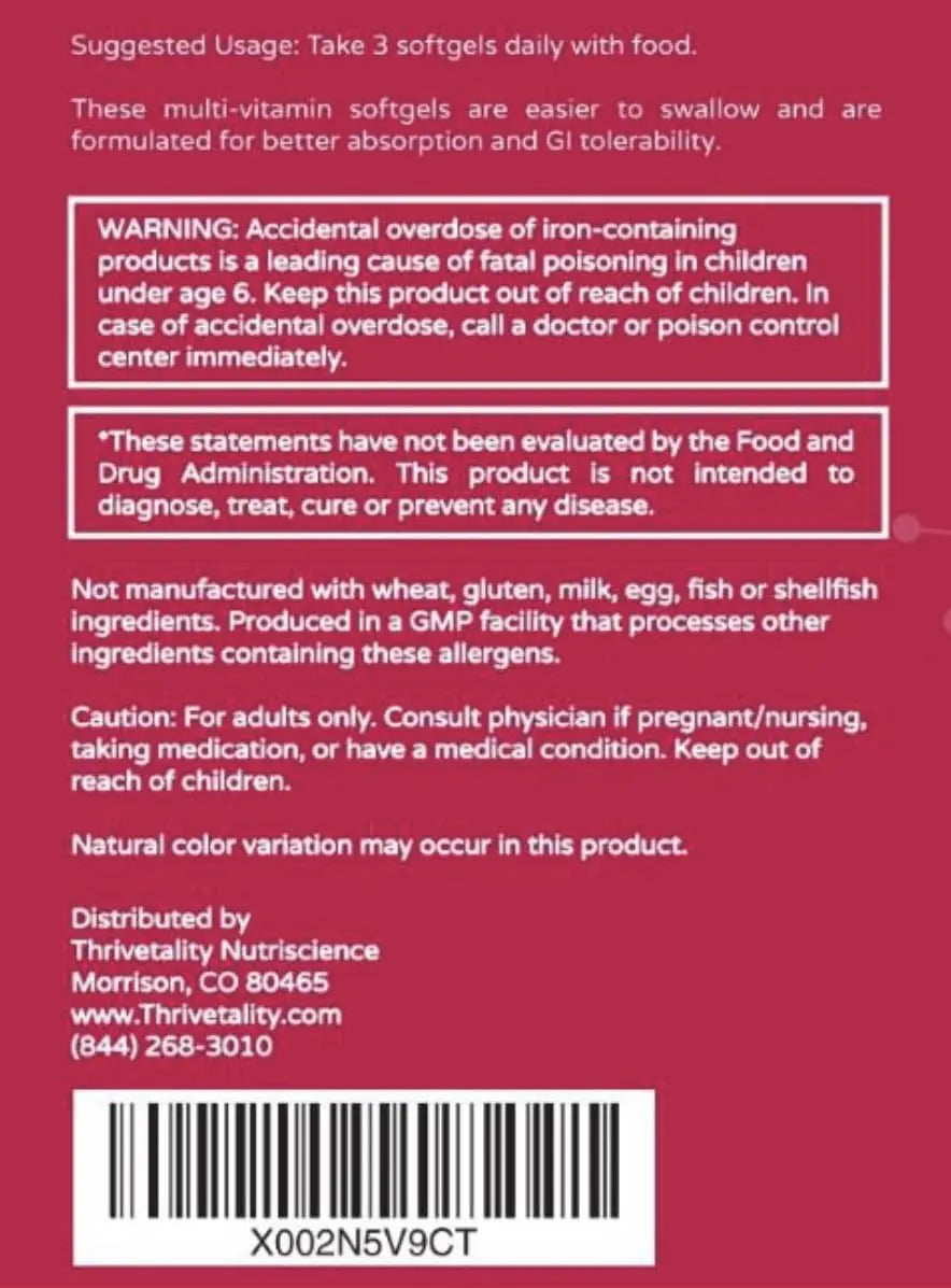 ONE Woman Bio-Optimized Multi-Nutrient by Thrivetality | Women's Multivitamin | #1 Physician Formulated | Science Based | Clinically Proven | Thrivetality Nutriscience uk supplements