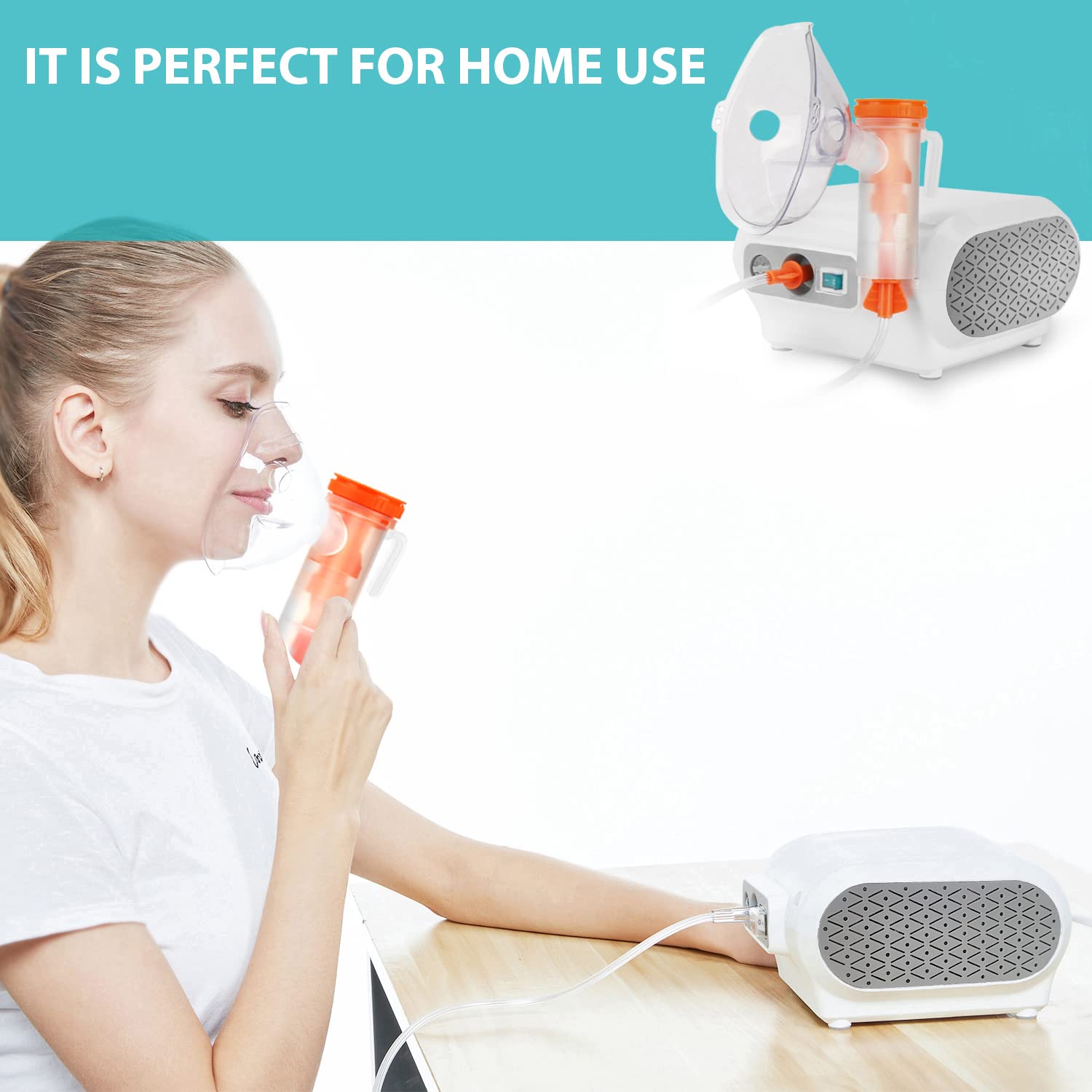 MAYLUCK Portable Compressor Nebulizer, Nebulizer Machine with 1 Set Mayluck uk supplements
