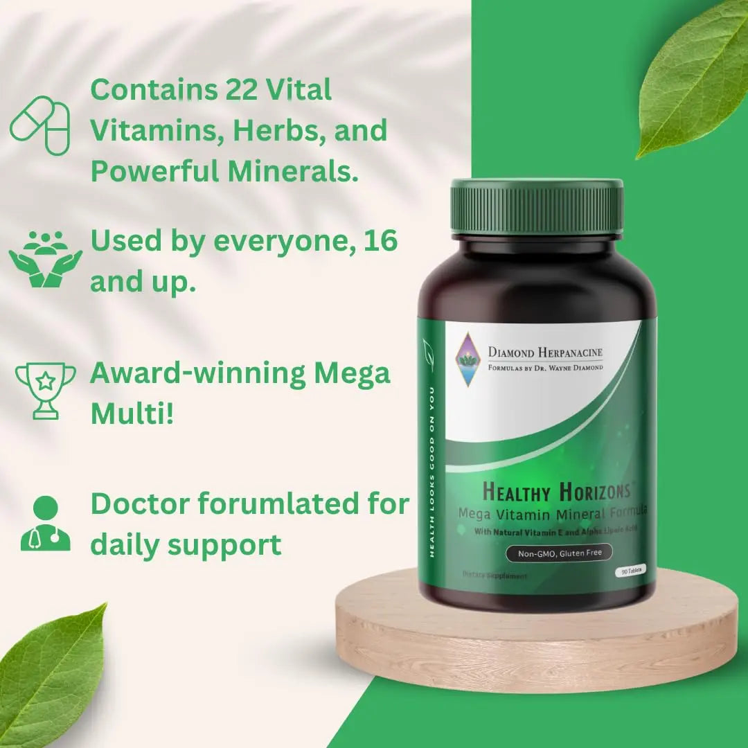 Herpanacine Diamond Healthy Horizons Multivitamin - Natural Multivitamin to Support Stress Relief and Provide Essential Nutrients Herpanacine uk supplements