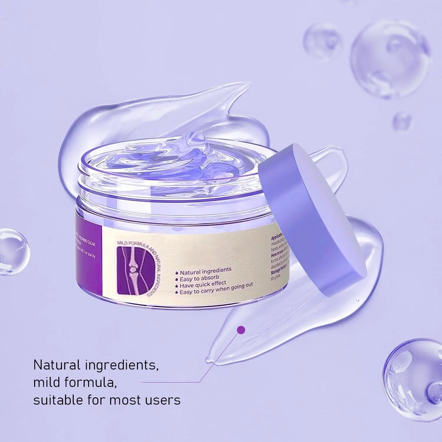 Soothing Relief Massage Gel, Joint Gel Purple Gel Cooling Activities Throughout The Body, Soothing Knees, Lumbar, Neck, Back, Shoulders, Hands, and Feet iaredon uk supplements