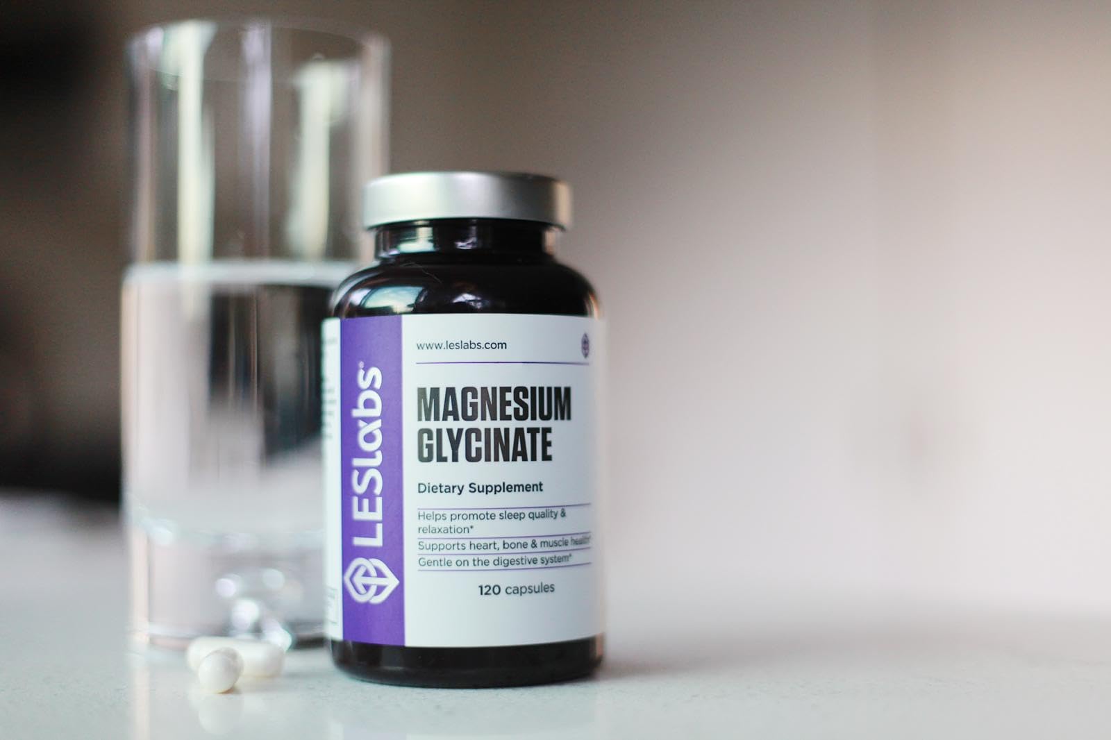 LES Labs Magnesium Glycinate – Supports Restful Sleep, Heart Health, Stress Relief, Metabolism, Nerve & Muscle Function, Gentle on The Digestive System – Non-GMO Supplement – 120 Capsules LES Labs uk supplements
