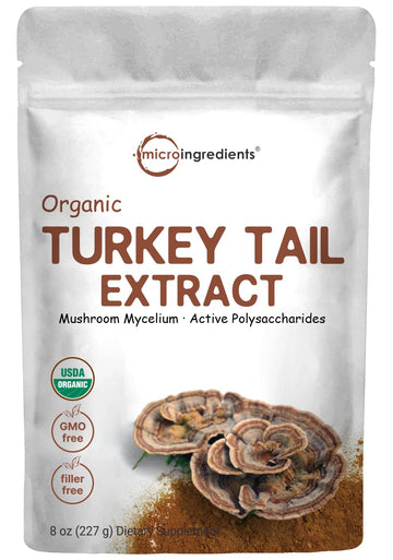 Organic Turkey Tail Mushroom Powder (50:1 Extract), 8 Ounce | Sustainably US Grown Micro Ingredients uk supplements