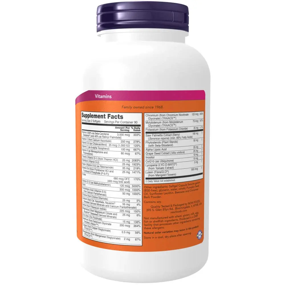 NOW Foods AdamTM Men's Multiple Vitamin -Softgels,180 Count (Pack of 1) NOW Foods uk supplements