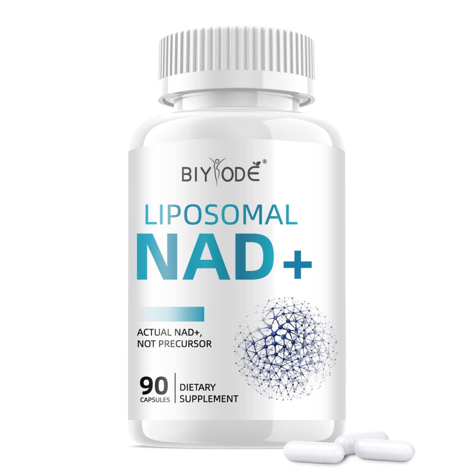 NAD Supplement with Liposomal Resveratrol – 900mg NAD Booster with Quercetin Phytosome for Energy, Focus & Healthy Aging – Cellular Support for Adults 30+ – 80 Capsules, 40-Day Supply BIYODE uk supplements