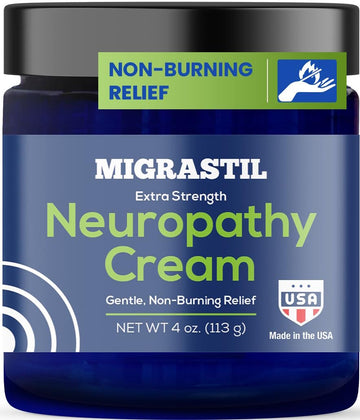 Basic Vigor Migrastil Neuropathy Relief Cream Extra Strength for Feet, Legs, and Hands. Made in The USA. Vegan and Cruelty-Free, Non-Greasy, Gentle, Non-Burning with Cooling Effect (4 oz.) Basic Vigor uk supplements