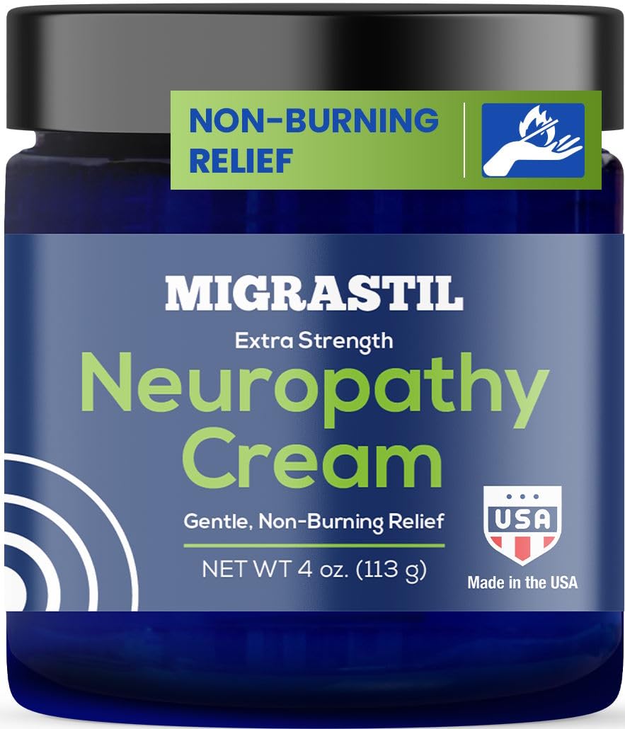 Basic Vigor Migrastil Extra Strength Neuropathy Cream (4 oz) and PainBlock Roll-On (3 oz) Bundle Basic Vigor uk supplements