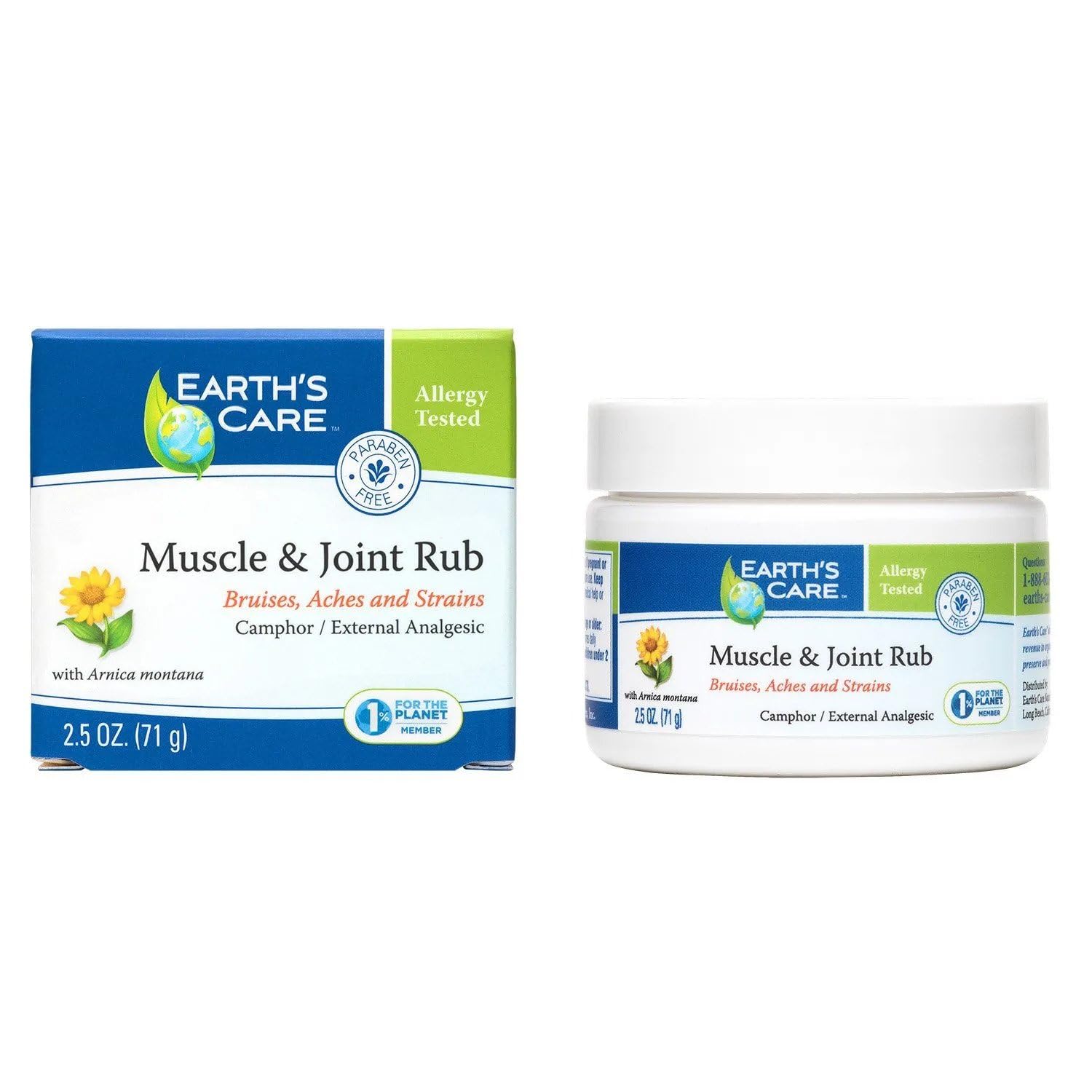 Earth's Care Muscle & Joint Rub - for Sore Muscles, Bruises, Aches and Strains - 2.5 OZ. Earth's Care uk supplements