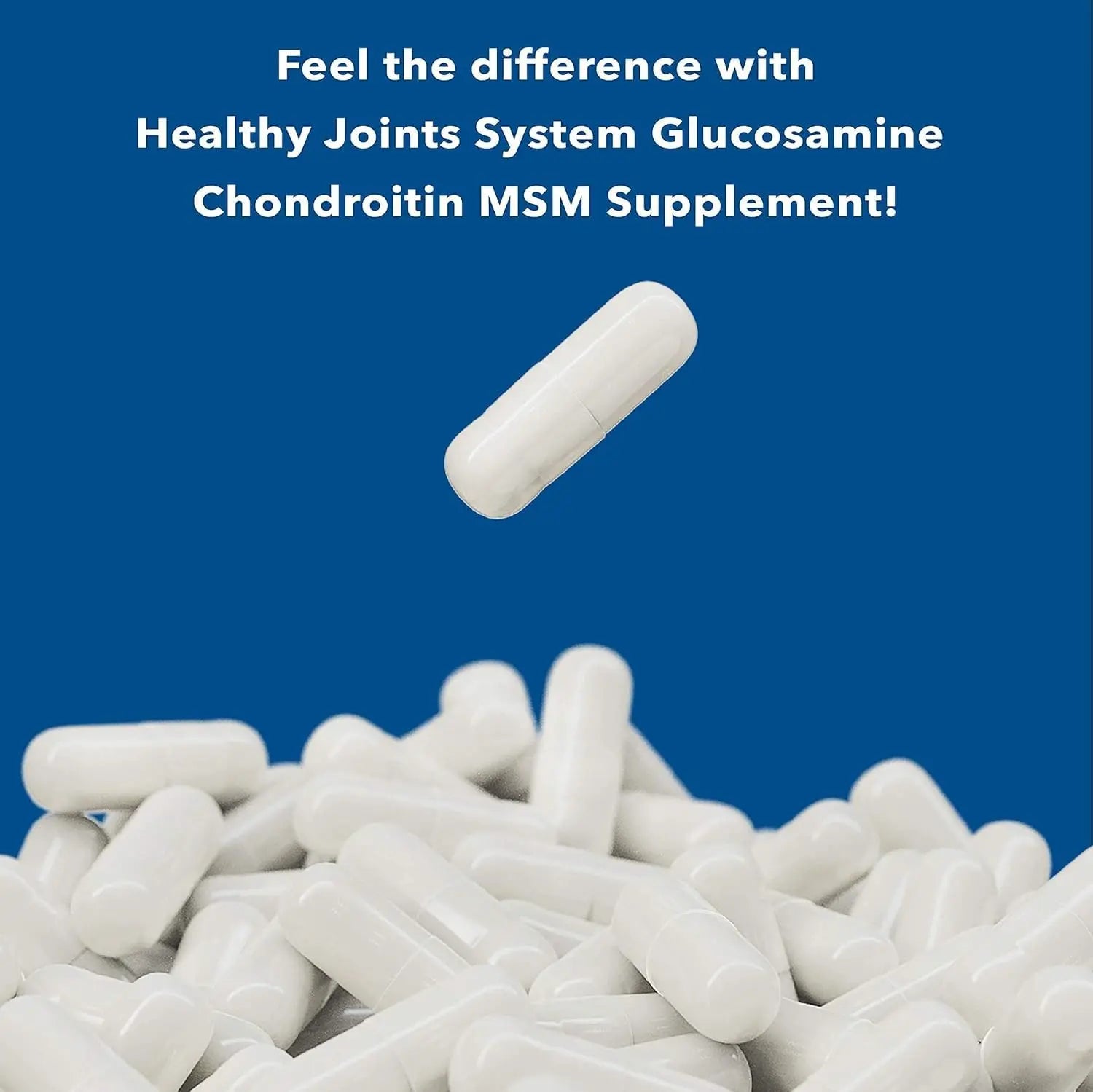 Healthy Joints System Glucosamine Chondroitin MSM Supplement for Joint & Bone Health - 120 Capsules | Joint Support & Discomfort Relief for Back, Knees, Hands Healthy Joints System uk supplements