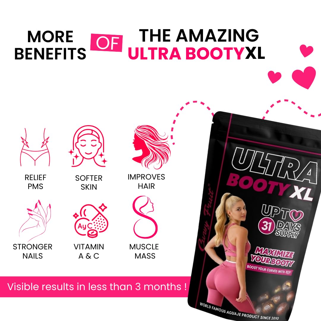 Curvy Fruit Maximum Booty Growth – Ultra Booty Powder with Aguaje + Black Maca – Glute Volume Supplement for Women Curvy Fruit uk supplements