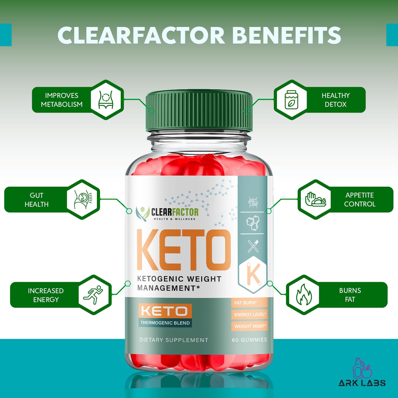 (5 Pack) Clear Factor Gummies, Clear Factor ACV Gummies, Clear Factor Gummy Ark Labs uk supplements