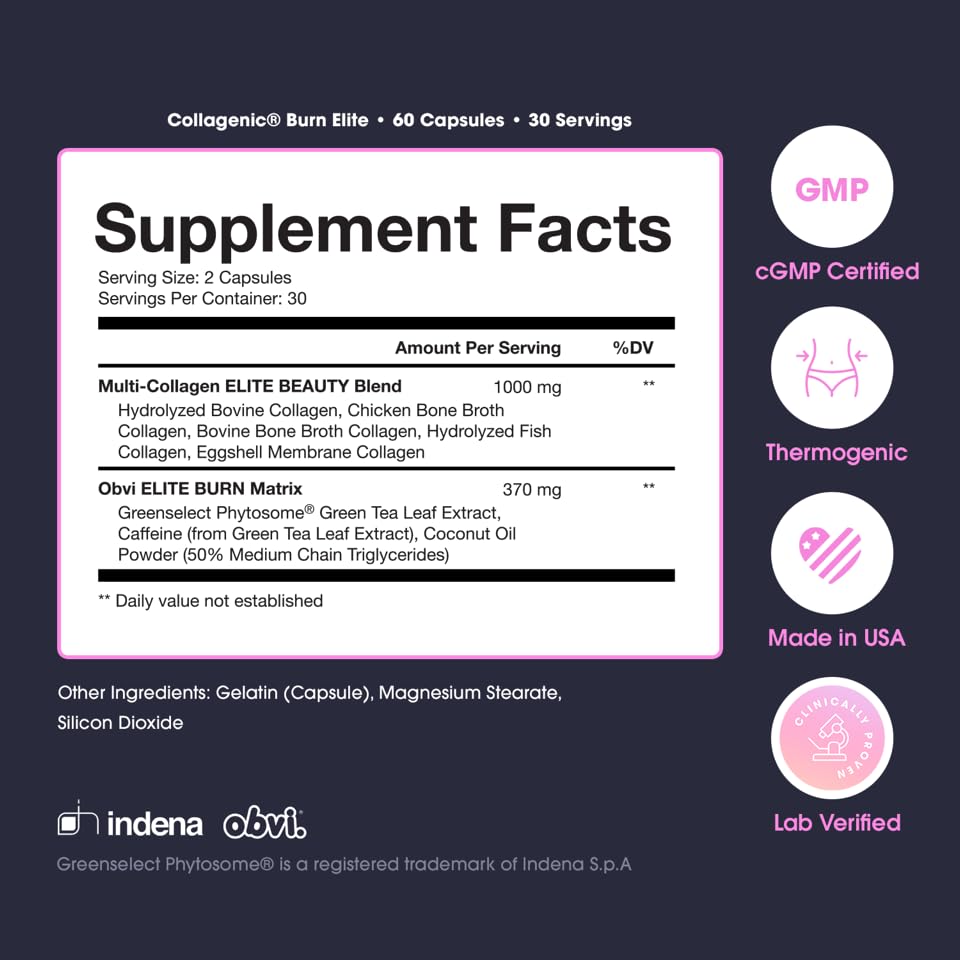 Obvi Burn Elite, Collagenic Thermogenic for Weight Loss, Boost Energy and Focus Obvi uk supplements