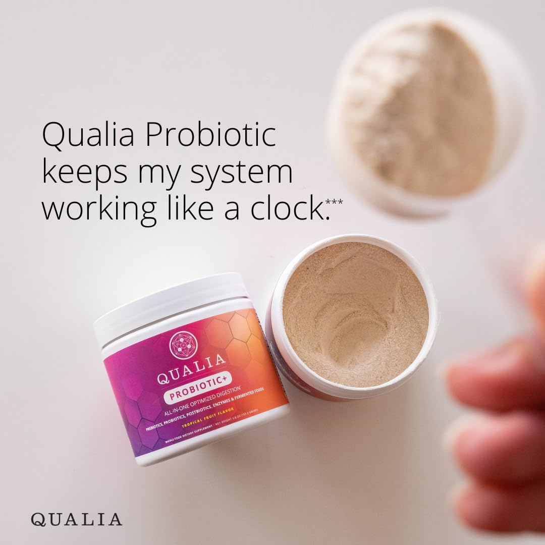 Qualia Probiotic - 28 Science-Backed Spore Probiotics, Prebiotics, and Postbiotics. Total Gut Support. Soothes Digestive discomfort. Ethically sourced. Promotes Akkermansia Growth. 1 Month Supply QUALIA LIFE SCIENCES uk supplements