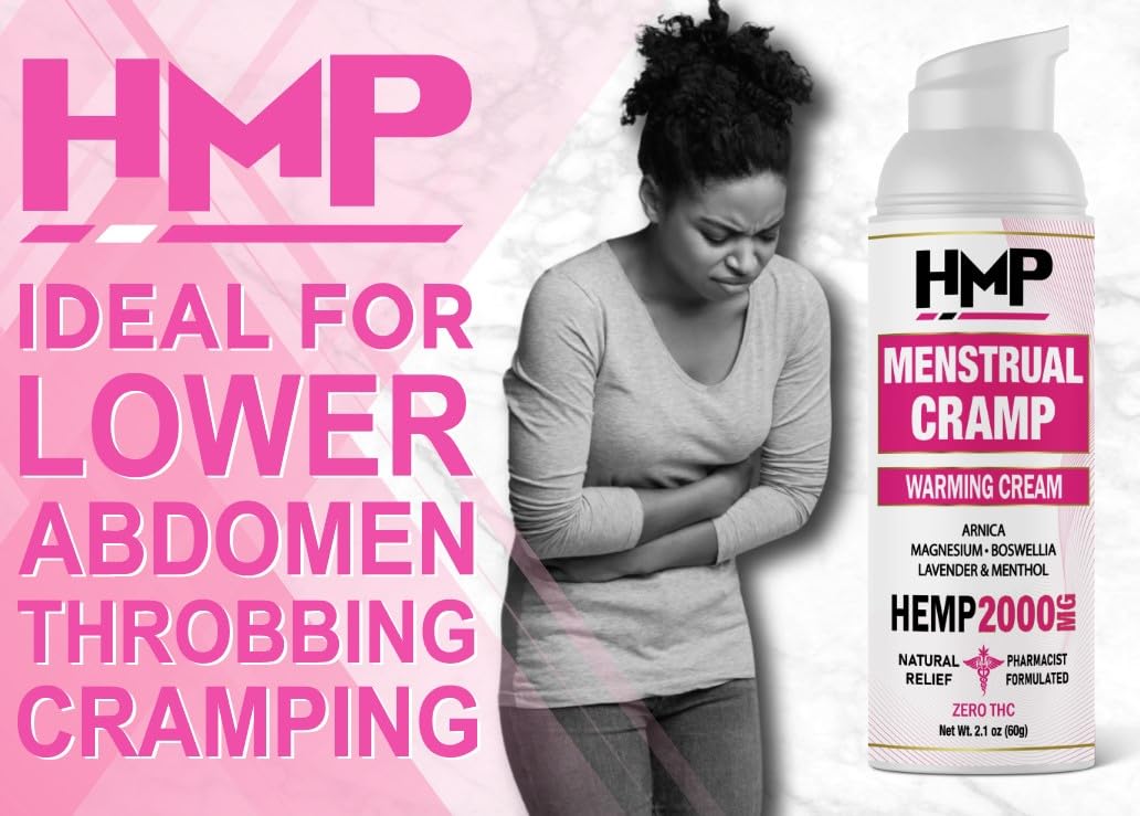 HMP BRANDS Menstrual Cramp Hemp Cream Supports Period Cramps Including Pre - Menstrual Cramp HMP BRANDS uk supplements