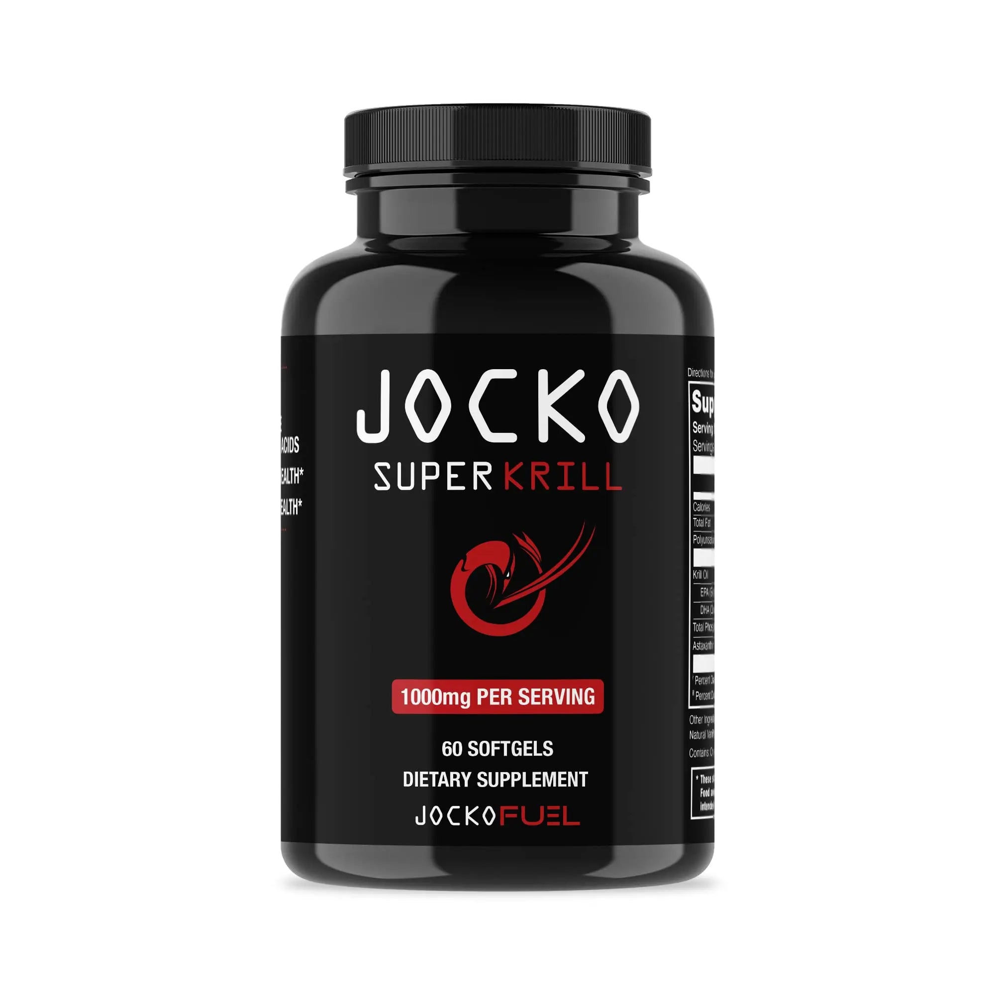 Jocko Fuel Antarctic Krill Oil Omega 3 Fatty Acid Supplements DHA & EPA - 1000mg Softgels - Supports Joints, Mobility & Mental Function (60 Softgels) Jocko Fuel uk supplements