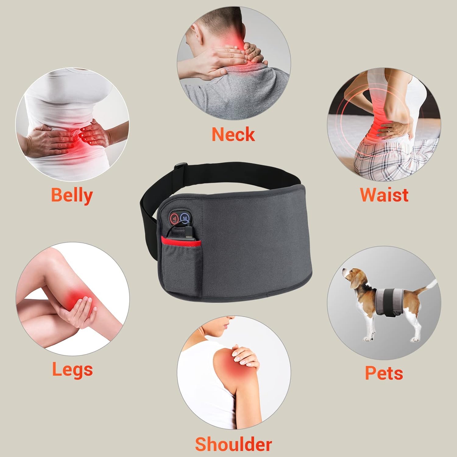 Comfytemp Red Light Therapy Belt, Cordless Infrared Red Light Therapy for Body Device, Wearable Red Comfytemp uk supplements