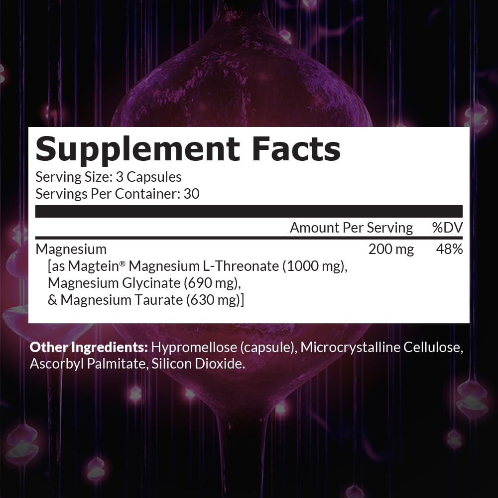 Intelligent Labs MagEnhance Magtein Magnesium Complex Supplement L-Threonate with Magnesium Glycinate and Taurate, 90 Capsules Intelligent Labs uk supplements