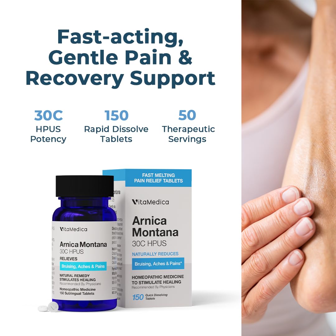 VitaMedica Arnica Montana 30C Rapid Dissolve Tablets for Natural Pain, Bruising, and Swelling Support VitaMedica uk supplements