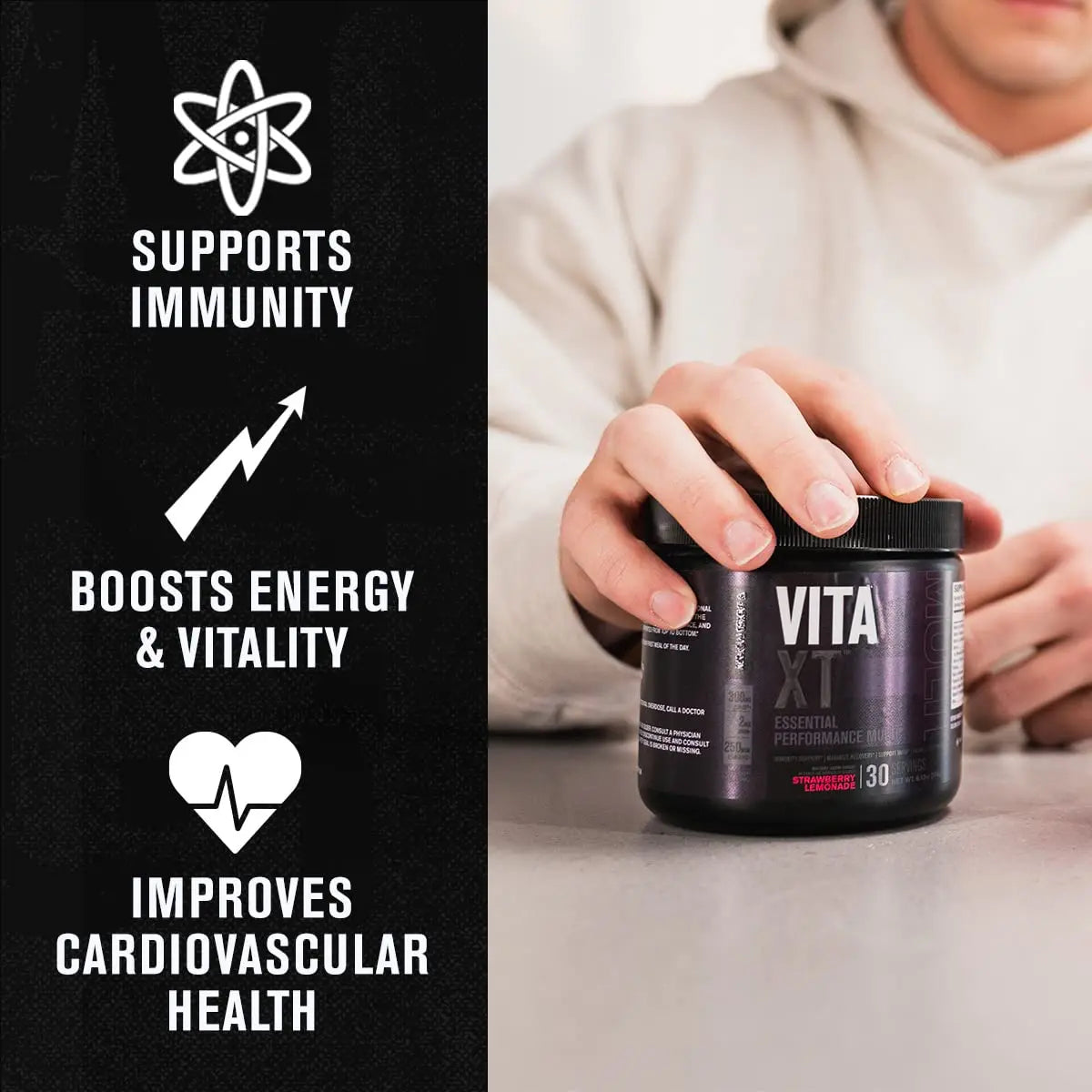 Jacked Factory Vita XT Performance Vitamin Powder - Daily Multivitamin Powder for Men with KSM-66 Ashwagandha, Prebiotic Fiber Jacked Factory uk supplements