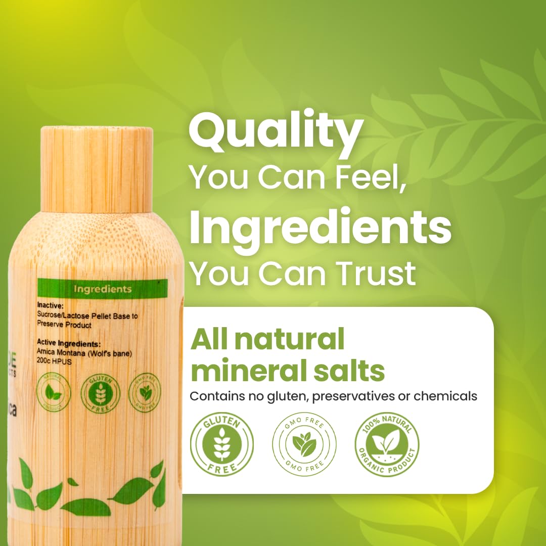 Bestmade Natural Products Turbo Arnica 200C - Comprehensive Arnica Pellets for Muscle Recovery, Soreness Relief, and Holistic Wellness Support, 350 Pellets Bestmade Naturalproducts.com uk supplements