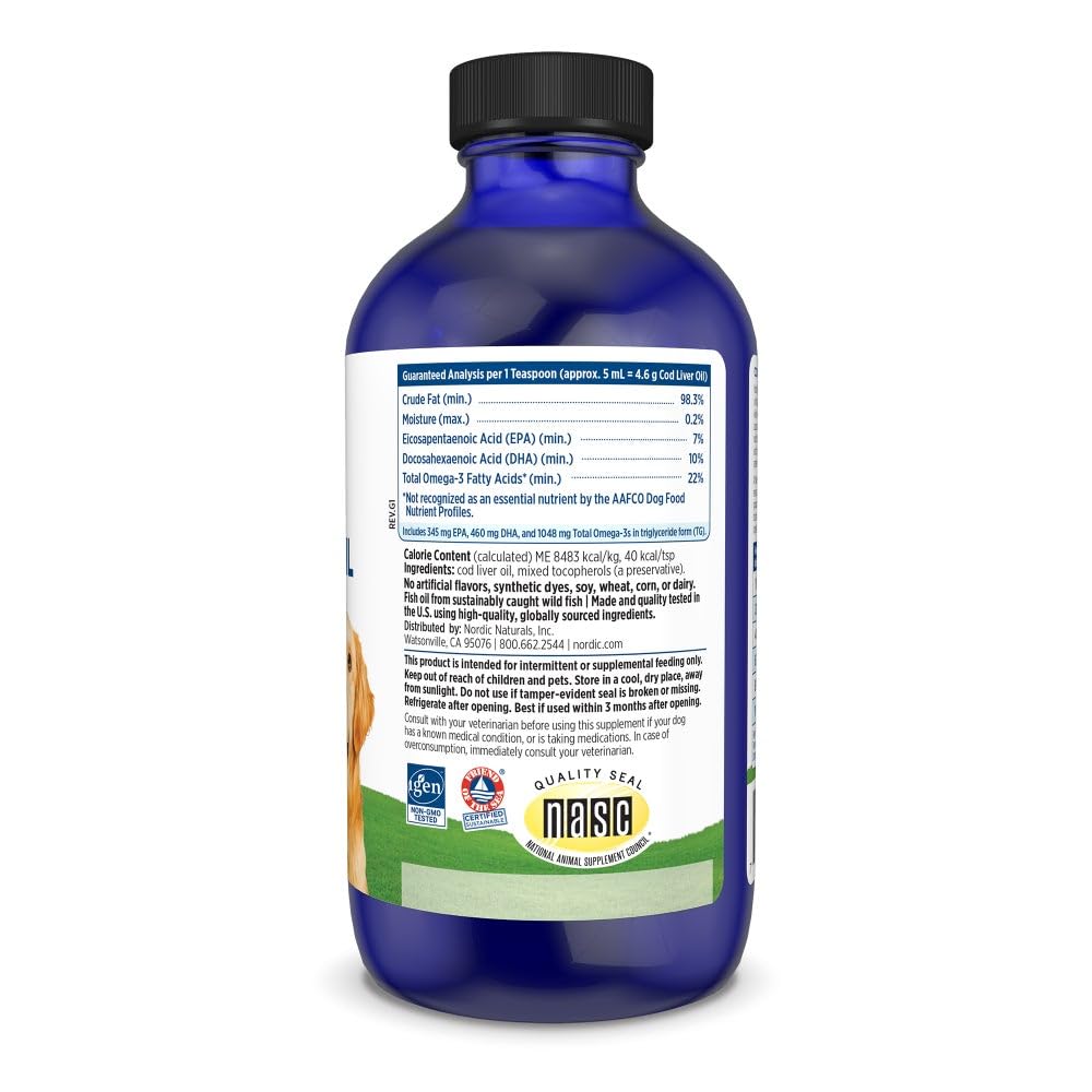 Nordic Naturals Omega-3 Pet Bundle - 2 oz Omega-3 Fish Oil for Small Dogs & Cats, 8 oz Pet Cod Liver Oil Promotes Heart, Skin, Coat, & Immune Health Nordic Naturals uk supplements