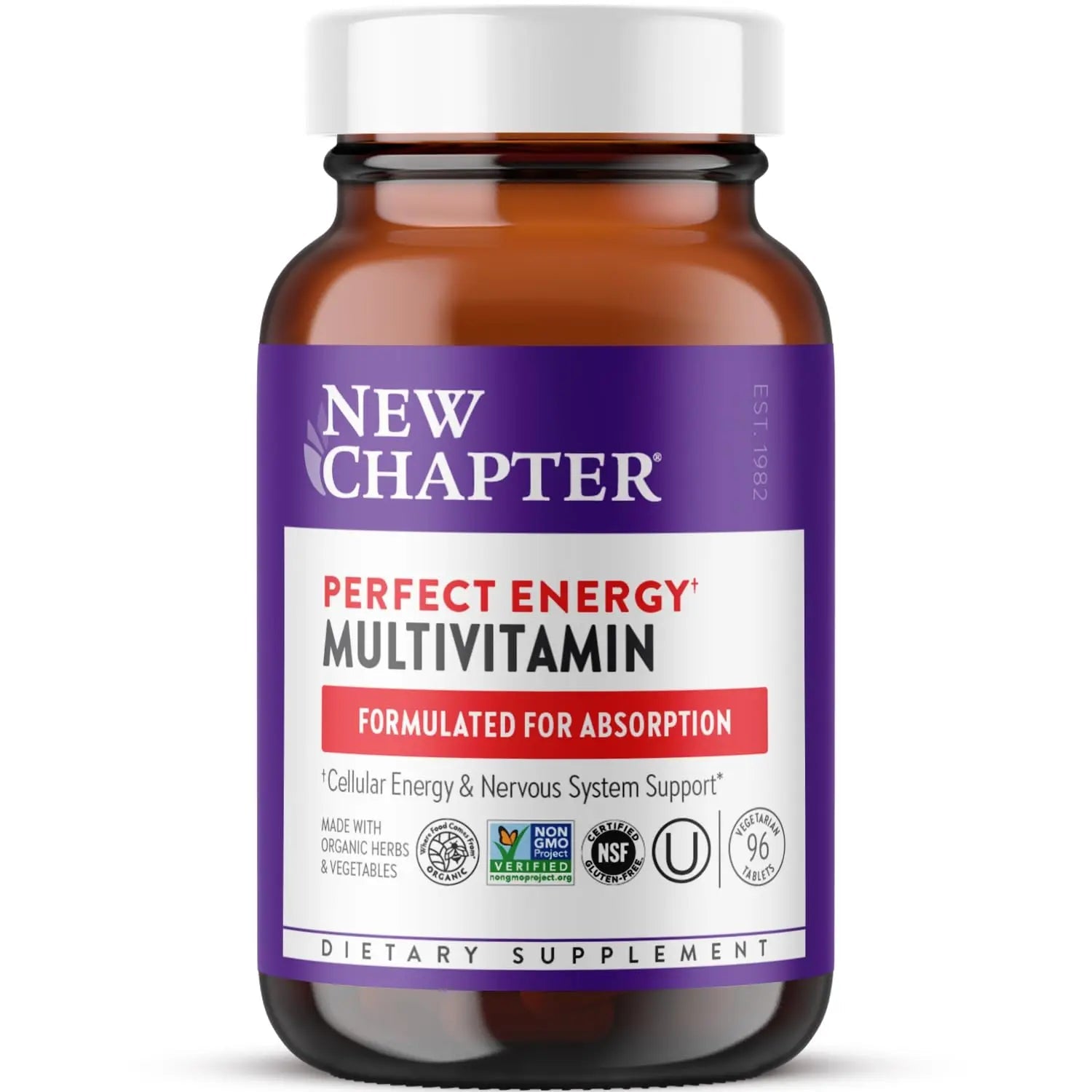 New Chapter Energy Supplement - Perfect Energy Multivitamin for Balanced Energy + Stress Support with B Vitamins + Vitamin D3 New Chapter uk supplements