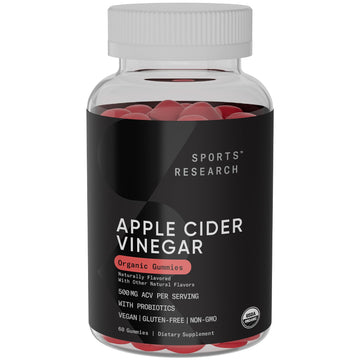 Sports Research Organic Apple Cider Vinegar Gummies with The Mother - USDA Organic Sports Research uk supplements